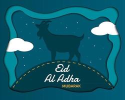 eid al adha Grußvorlage vektor