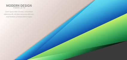banner webbmall blå grön triangel geometrisk på ljusbrun bakgrund med plats för text vektor