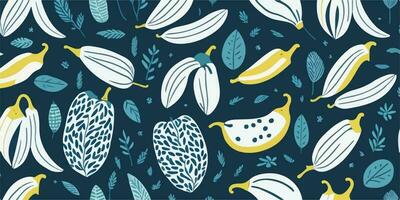 fruchtig Frische, Vektor Illustration von Banane Muster zum Sommer-