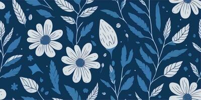 Frühling Gelassenheit, nahtlos Blumen- Muster im Vektor Illustration