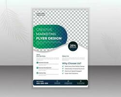 korporativ Flyer Design Vorlage zum Ihre Geschäft mit abstrakt Formen vektor