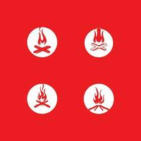 Jahrgang Hipster Lagerfeuer Logo Vektor Illustration