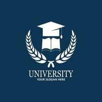 Entwurfsvorlage für das Logo der Universitätsakademie und des Kurses vektor