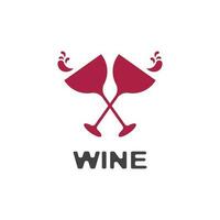 Weinsymbol und Symbolvektorvorlage vektor