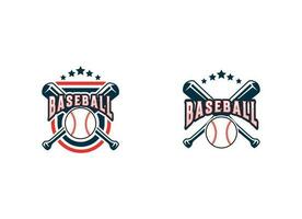 baseboll logotyp design. baseboll mjuk boll team klubb akademi mästerskap logotyp mall vektor