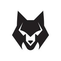 Wolf Kopf Logo, Wolf Symbol, Wolf Illustration Design, Wolf minimal Logo Design vektor