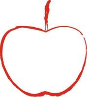 Hand gezeichnet Apfel Symbol. vektor
