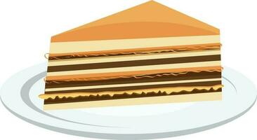 bunt Sandwich auf Weiß Platte. vektor