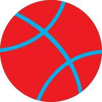 röd och blå dribbble logotyp i platt stil. vektor
