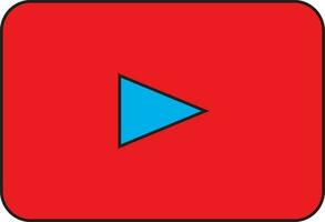 rot und Blau isoliert Youtube Logo. vektor