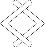 Ernte Symbol gemacht durch schwarz Linie Kunst. vektor