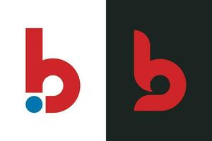 b logotyp med minimalistisk design vektor