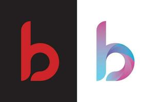 b logotyp med minimalistisk design vektor