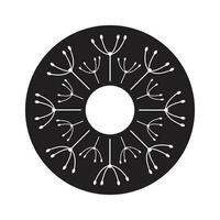 maskros blomma logotyp vektor och symbol mall