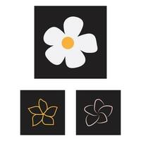 skönhet plumeria ikon blommor design illustration symbol vektor