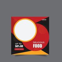 sociala medier post banner designmall för restaurang livsmedelsföretag vektor