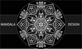 mandala design. abstrakt blommig bakgrund design. vektor