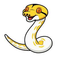 süß Albino Tiger vernetzt Python Karikatur vektor