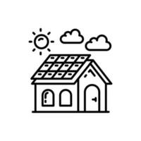Solar- Haus Symbol im Vektor. Illustration vektor