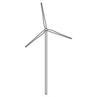 vind turbin översikt ikon illustration på vit bakgrund vektor