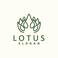 Lotus Logo, Blume Pflanze Vektor, minimalistisch einfach Linie Design, Symbol Symbol Vorlage vektor