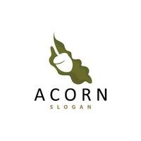 acron logotyp, premie design enkel årgång retro stil, vektor ek nötter ekollon, ikon symbol illustration mall