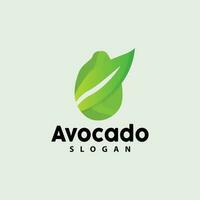 avokado logotyp, färsk frukt vektor, symbol ikon design vektor