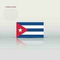 Kuba Flagge Symbol im eben Stil. kubanisch National Zeichen Vektor Illustration. politisch Geschäft Konzept.