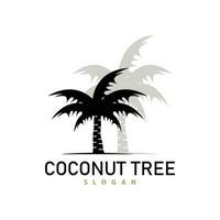 Kokosnuss Baum Logo, Palme Baum Pflanze Vektor, einfach Symbol Silhouette Vorlage Design vektor