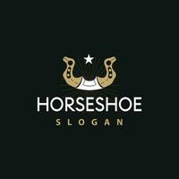 Hufeisen Logo, Pferd Vektor Jahrgang elegant alt retro Texas Design, Silhouette Symbol Symbol