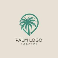 Palme Baum Logo Design Vektor Symbol mit modern Idee