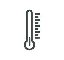 Temperatur und Thermometer verbunden Symbol Gliederung und linear Vektor. vektor