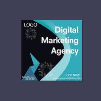 eleganter digitaler Marketing-Social-Media-Beitrag vektor