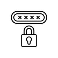Lösenord ikon vektor. skydd illustration tecken. säkerhet symbol eller logotyp. vektor