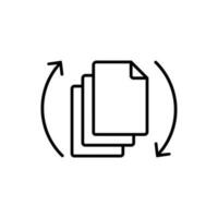 Daten Austausch Symbol Vektor. Transfer Information Illustration unterzeichnen. Datei Umwandlung Symbol oder Logo. vektor