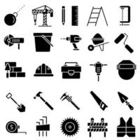 Konstruktion Werkzeug Symbol Vektor Satz. Reparatur Illustration Zeichen Sammlung. Gebäude Symbol oder Logo.