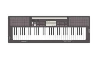 Synthesizer Illustration auf Weiß Hintergrund. elektronisch Tastatur Musik- Instrument. Digital Klavier. vektor