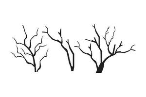Baum Silhouette Illustration isoliert auf Weiß Hintergrund vektor
