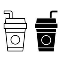 kaffe ikon vektor uppsättning. te illustration tecken samling. varm drycker symbol eller logotyp.