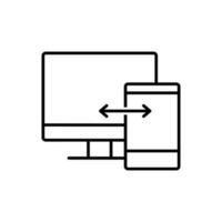 Daten Austausch Symbol Vektor. Transfer Information Illustration unterzeichnen. Datei Umwandlung Symbol oder Logo. vektor