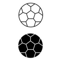 Fußball Symbol Vektor Satz. Fußball Illustration Zeichen Sammlung. Sport Symbol oder Logo.