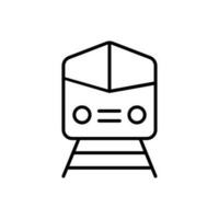 tåg ikon vektor. offentlig transport illustration tecken. metro symbol eller logotyp. vektor