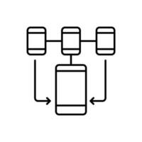 Daten Austausch Symbol Vektor. Transfer Information Illustration unterzeichnen. Datei Umwandlung Symbol oder Logo. vektor