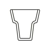 Weinglas Symbol Vektor. Alkohol trinken Illustration unterzeichnen. Kelch Symbol. Bar Logo. vektor