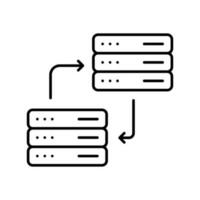 Daten Austausch Symbol Vektor. Transfer Information Illustration unterzeichnen. Datei Umwandlung Symbol oder Logo. vektor