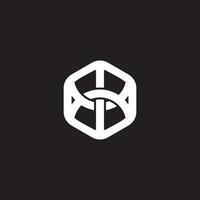 verbundene Drähte sechseckiges Design Symbol Logo Vektor