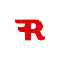 brev r symbol rörelse kurvor enkel design logotyp vektor