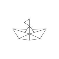 fartyg båt enkel geometrisk linje symbol vektor