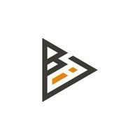 Brief bi Dreieck geometrisch Design Symbol Logo Vektor