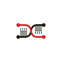 abstrakt Brief cc verknüpft DNA Symbol Logo Vektor